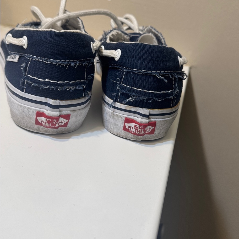 Vans Dark Blue Canvas Sneakers with White Details - Picture 5 of 6